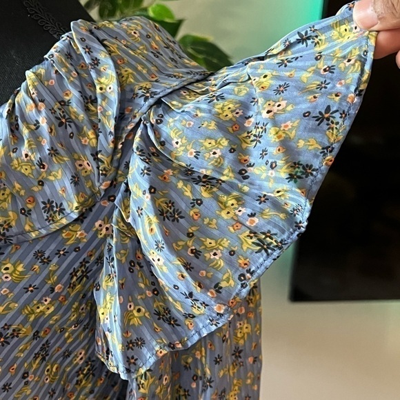 Free People Sweetest Thing Long Sleeve Minidress Midnight Cowboy SZ 6 NWT - Picture 9 of 12